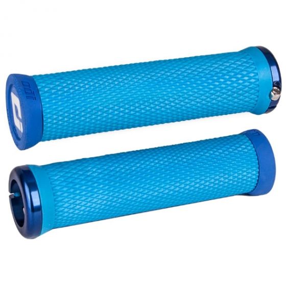 ODI Elite Motion Lock-On Grips – Blue/Blue