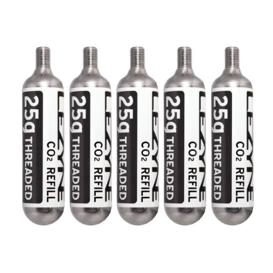 Lezyne Threaded Replacement CO2 Cartridges (5 x 25g)