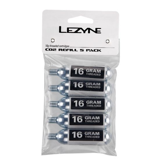 Lezyne Threaded Replacement CO2 Cartridges (Pack of 5)