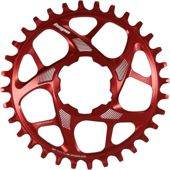 Hope R22 Spiderless Chainring – Red