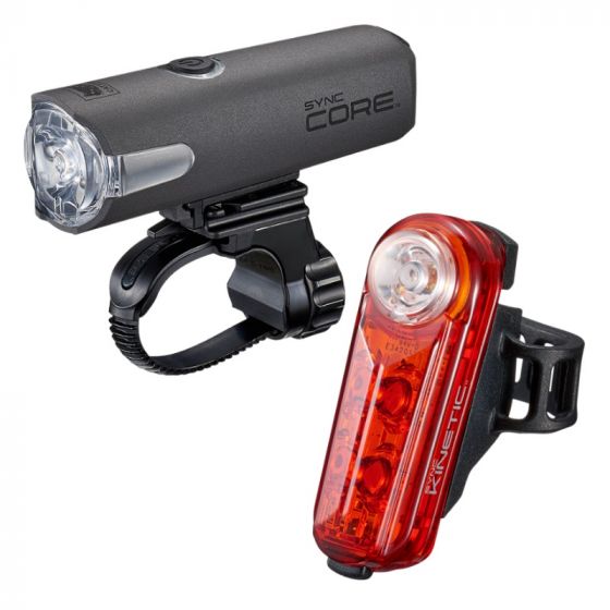 Cateye Sync Core / Sync Kinetic Front and Rear Light Set