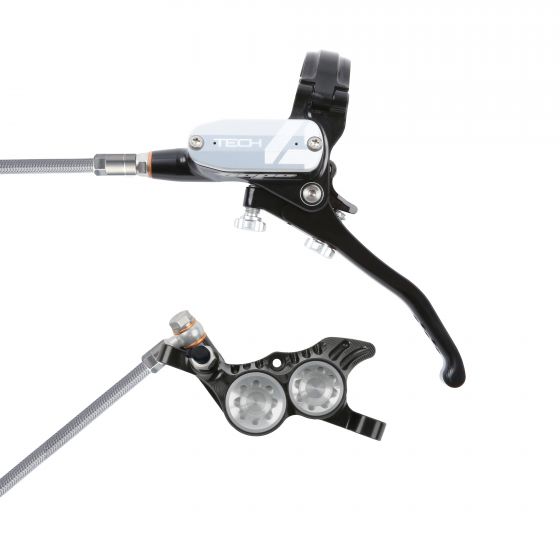 Hope Tech 4 V4 Disc Brake Set With Braided Hose – Black / Silver