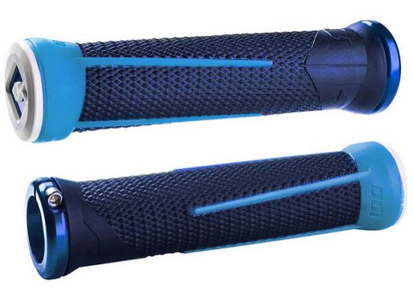 ODI AG1 Aaron Gwin Signature Lock-On Grips – Blue/Light Blue