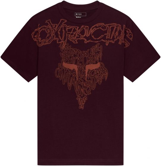 Fox Abyss Heavyweight T-Shirt – Dark Maroon