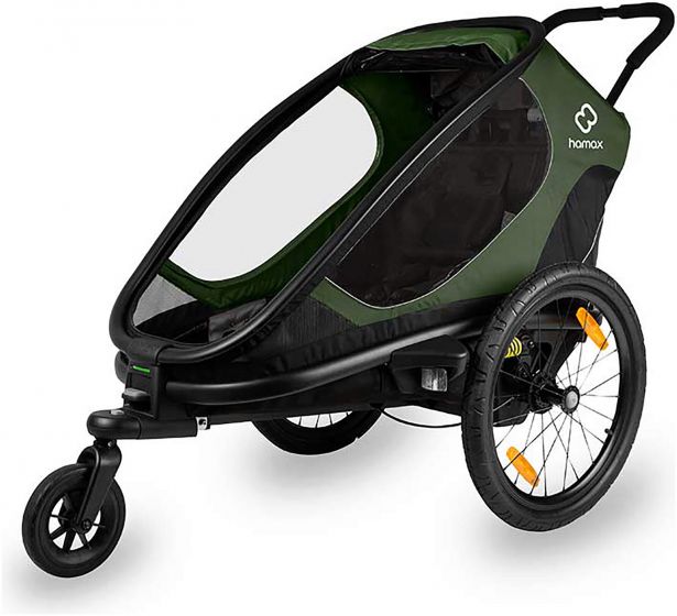 Hamax Outback Kids Bike Trailer – Green / Black