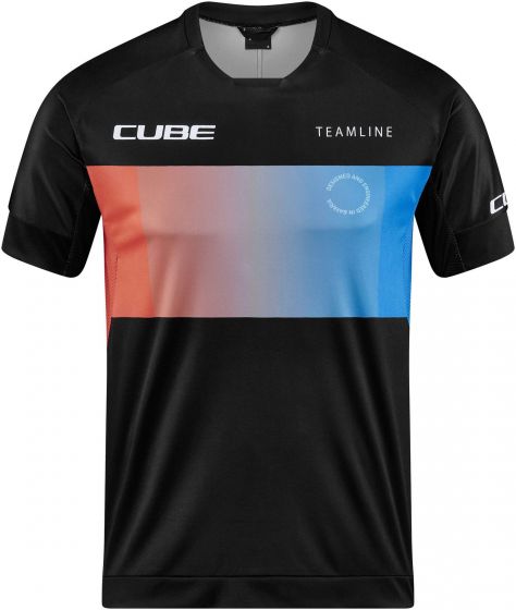 Cube Teamline Roundneck Short Sleeve Jersey – Black / Blue / Red
