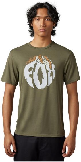 Fox Turnout Short Sleeve Tech T-Shirt – Olive Green