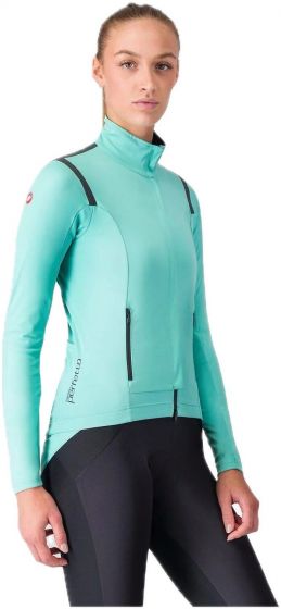 Castelli Perfetto Ros 3 Womens Jacket – Pool Blue / Black Reflex