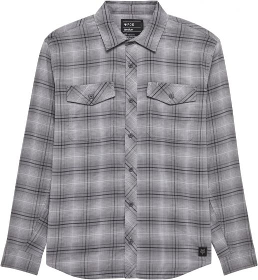 Fox Survivalist Stretch Flannel 2025 Long Sleeve Shirt – Light Grey