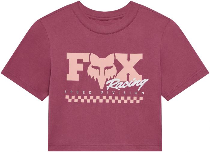 Fox Checker Baby Womens T-Shirt – Berry