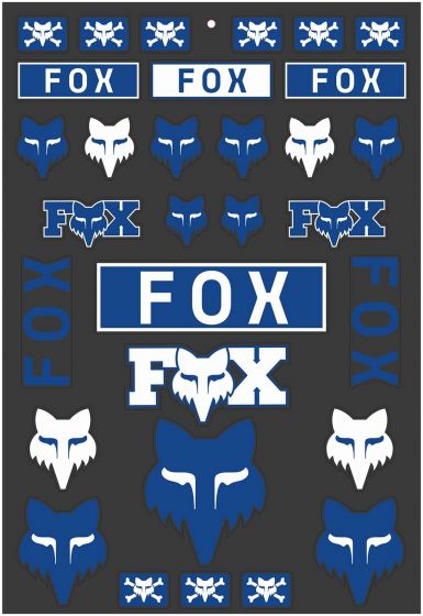 Fox Legacy Track Sticker Pack – Blue