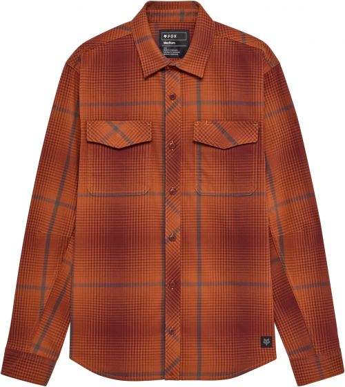 Fox Survivalist Fire Flannel Long Sleeve Shirt – Medium Brown