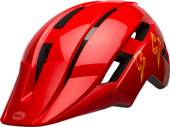 Bell Sidetrack II Kids Helmet – Bolts Gloss Red