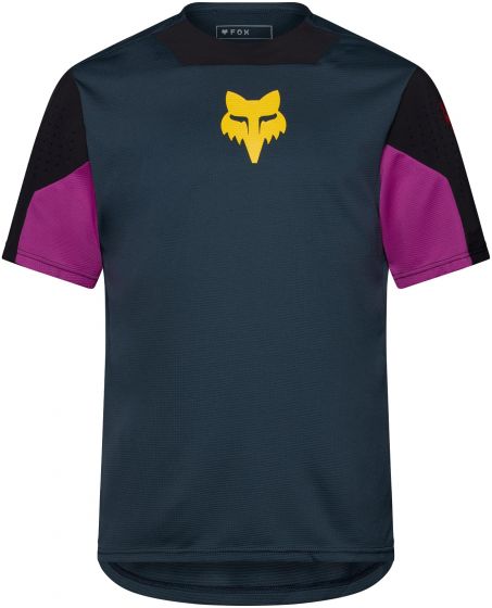 Fox Defend Creation Short Sleeve Jersey – Dark Blue