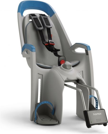 Hamax Amaze Frame Mounted Child Bike Seat – Light Grey / Petrol Blue / Light Grey