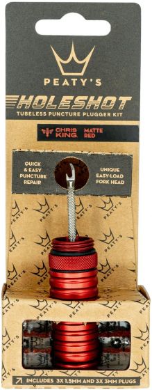 Peaty's Holeshot Tubeless Puncture Plugger Kit – Red