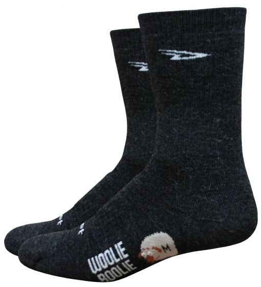 DeFeet Woolie Boolie 6-Inch D-Logo Socks – Charcoal