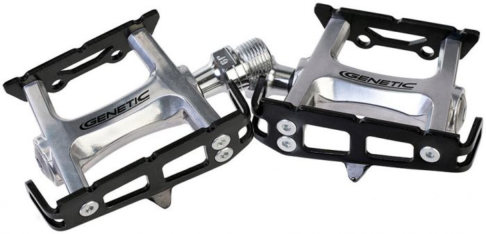 Genetic Pro Track Pedals – Silver / Black