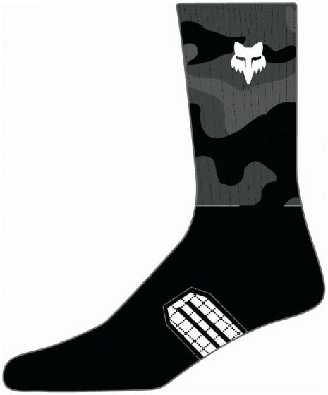 Fox Ranger 6" 2024 Socks – White / Black / Grey