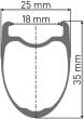 DT Swiss PRC 1400 Spline Clincher Rim 700c Rear Wheel