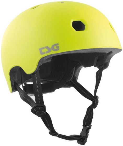 TSG Meta Solid Colour Youth Helmet – Acid Yellow / Blk