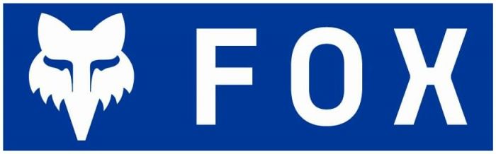Fox Corporate Logo 3" Sticker – Blue