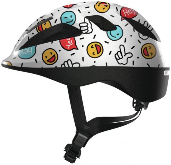 ABUS Smooty 2.0 Kids Helmet – White Smiley