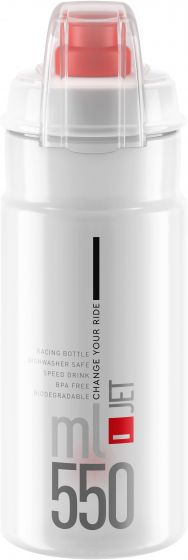 Elite Jet MTB Bottle – Clear / Red