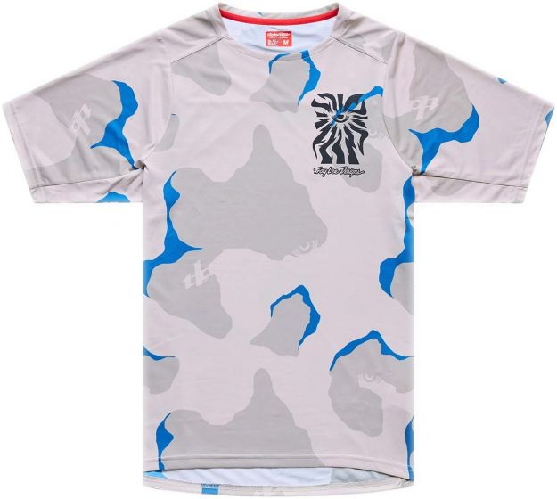Troy Lee Skyline Pro Short Sleeve Jersey – Flow Camo - Pumice