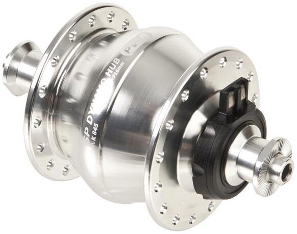 SP SV-8 Rim Brake Dynamo Front Hub – Silver