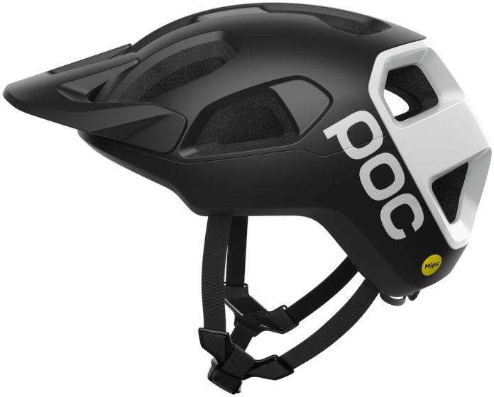 POC Cularis Wide Fit Helmet – Uranium Black Matt / Hydrogen White with Logo