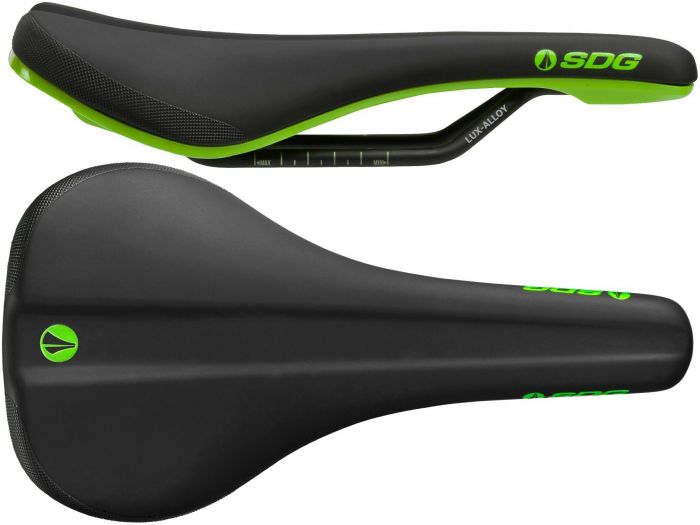 SDG Bel Air 3.0 Lux-Alloy Saddle – Black / Green