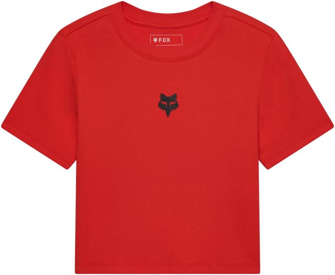 Fox Head Rib Baby Womens T-Shirt – Red