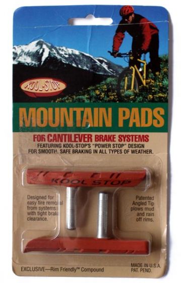Kool-Stop Contoured MTB Cantilever Brake Pad/Holder Set – Salmon