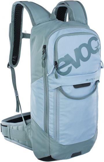 EVOC FR Lite Race Protector Backpack – Steel / Copen Blue