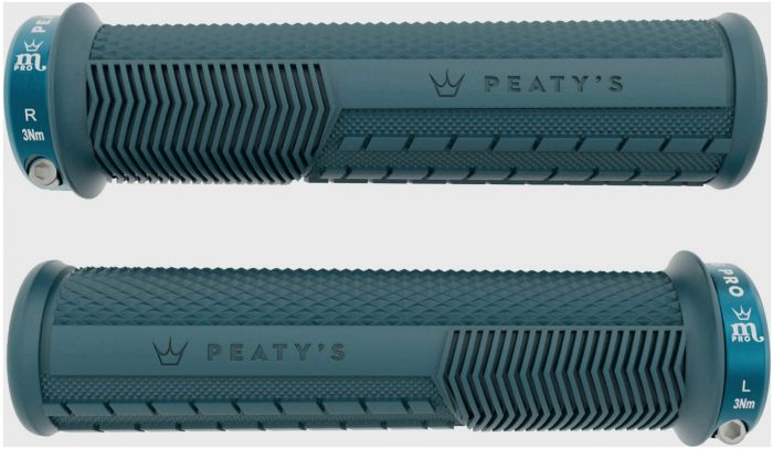 Peaty's Monarch Pro Knurl Grips – Storm Blue