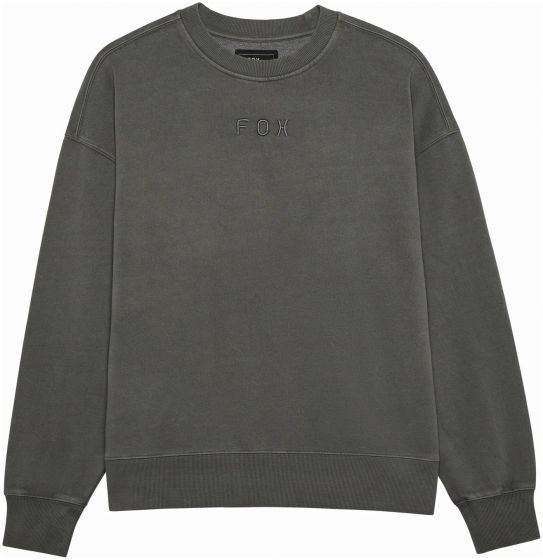 Fox Wordmark Oversized Crew Pullover – Grey / Blue