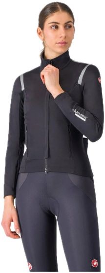 Castelli Perfetto Ros 3 Womens Jacket – Light Black / Silver Reflex