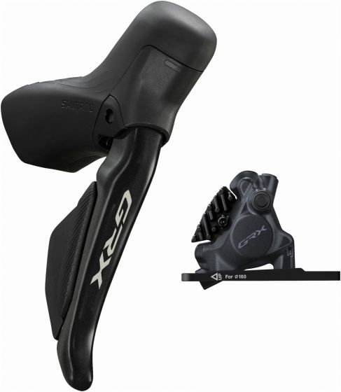 Shimano GRX ST-RX715 Di2 Hydraulic 12-Speed STI Lever With BR-RX410 Flat Mount Caliper