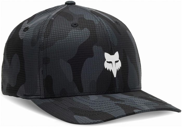 Fox Head Camo Tech Flexfit Hat – White,black,grey