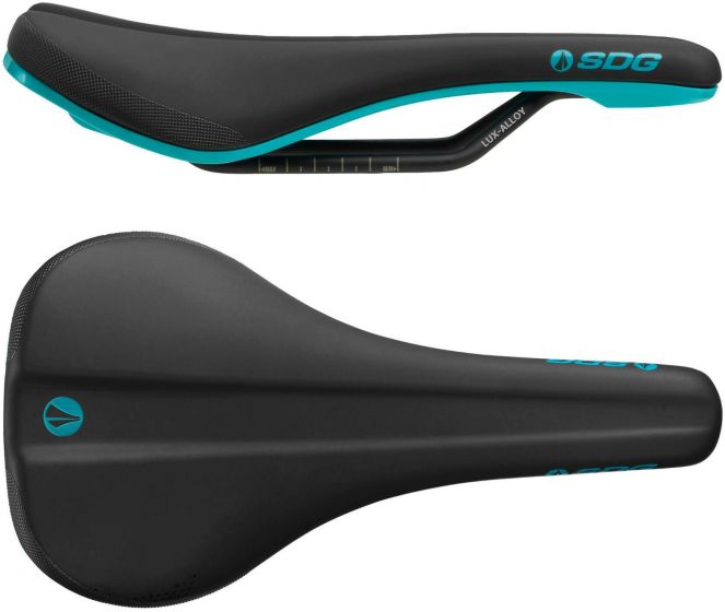 SDG Bel Air 3.0 Lux-Alloy Saddle – Black / Turquoise