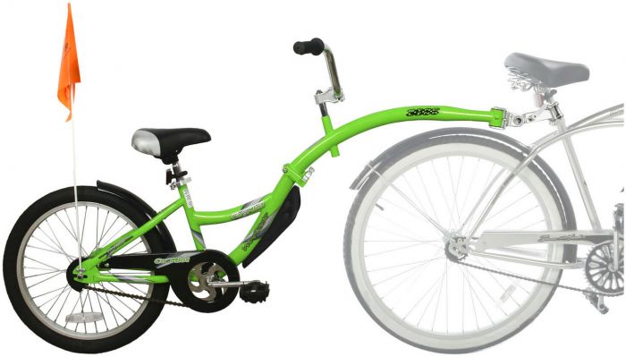 WeeRide Co Pilot Kids Tagalong Trailer Bike – Green