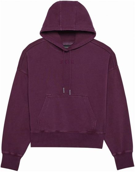 Fox Womens Wordmark Oversized Pullover Hoodie – Sangria