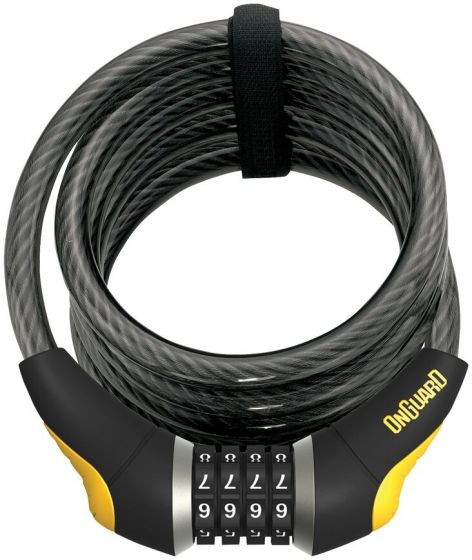 OnGuard Doberman Combo Cable Lock – Black / Yellow