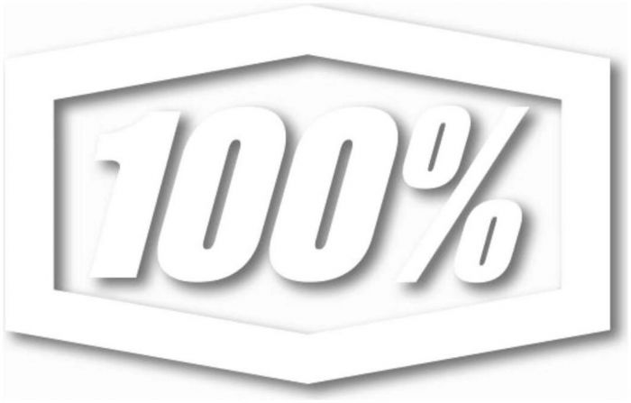 100% Die-Cut Trailer 16-Inch Decal – White