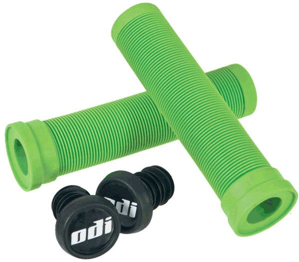 ODI Longneck Soft Pro Flangeless BMX Grips – Green