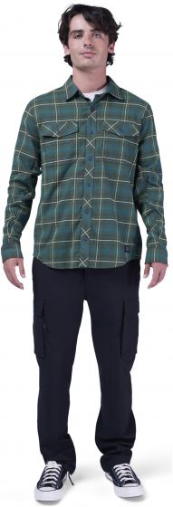 Fox Survivalist Stretch Flannel 2025 Long Sleeve Shirt – Dark Sage