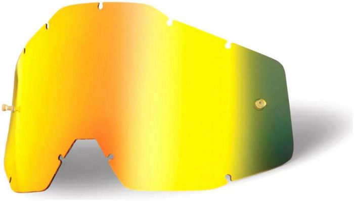 100% Accuri / Racecraft Strata Anti-Fog Lens – Gold Mirror