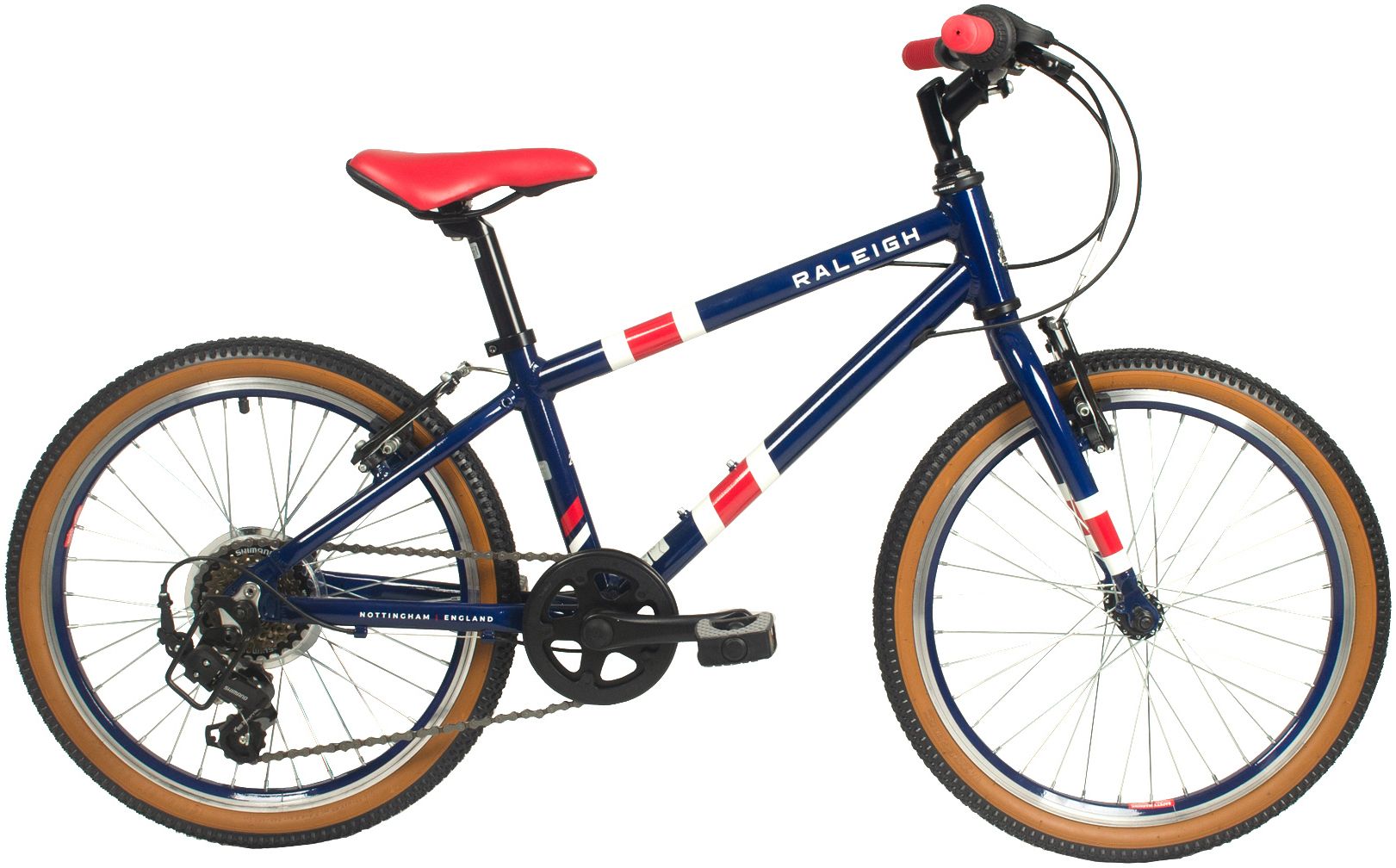 Kids Casco bici Raleigh Little Terra Stars 48-54cm Rosso Bianco Blu 