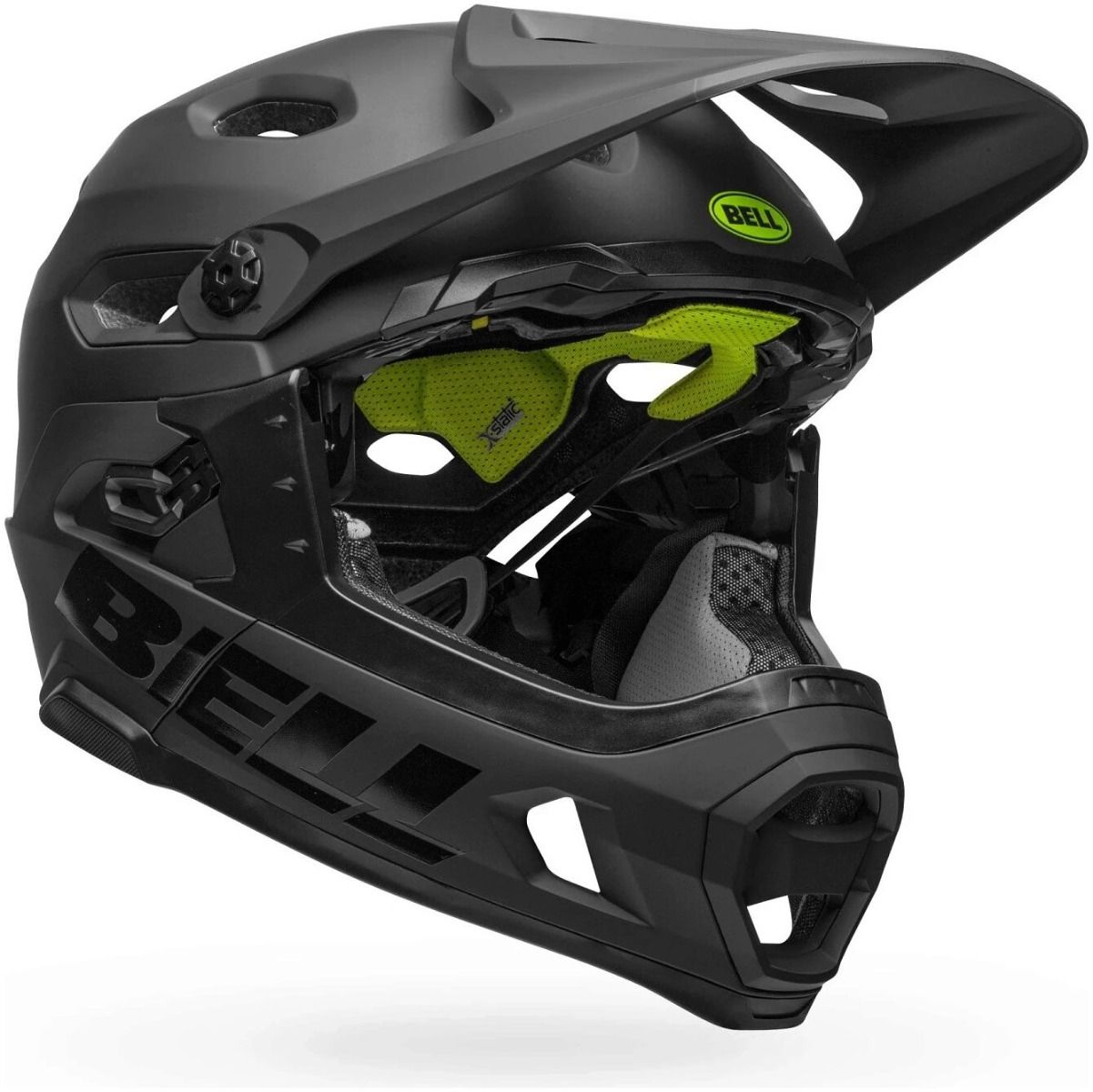 Bell Casque VTT Downhill Super DH Spherical Mat Gloss - Bleu/Hi-Viz